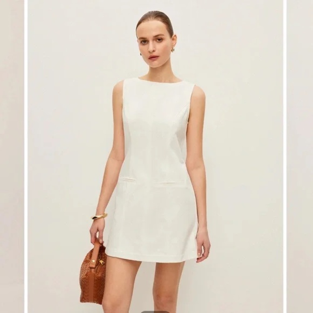 Commense White Mini Shift Dress size XL NWT